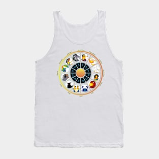 Whimsical Zodiac Wheel Tank Top